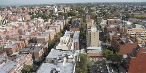 Aerial view of Flushing, Queens